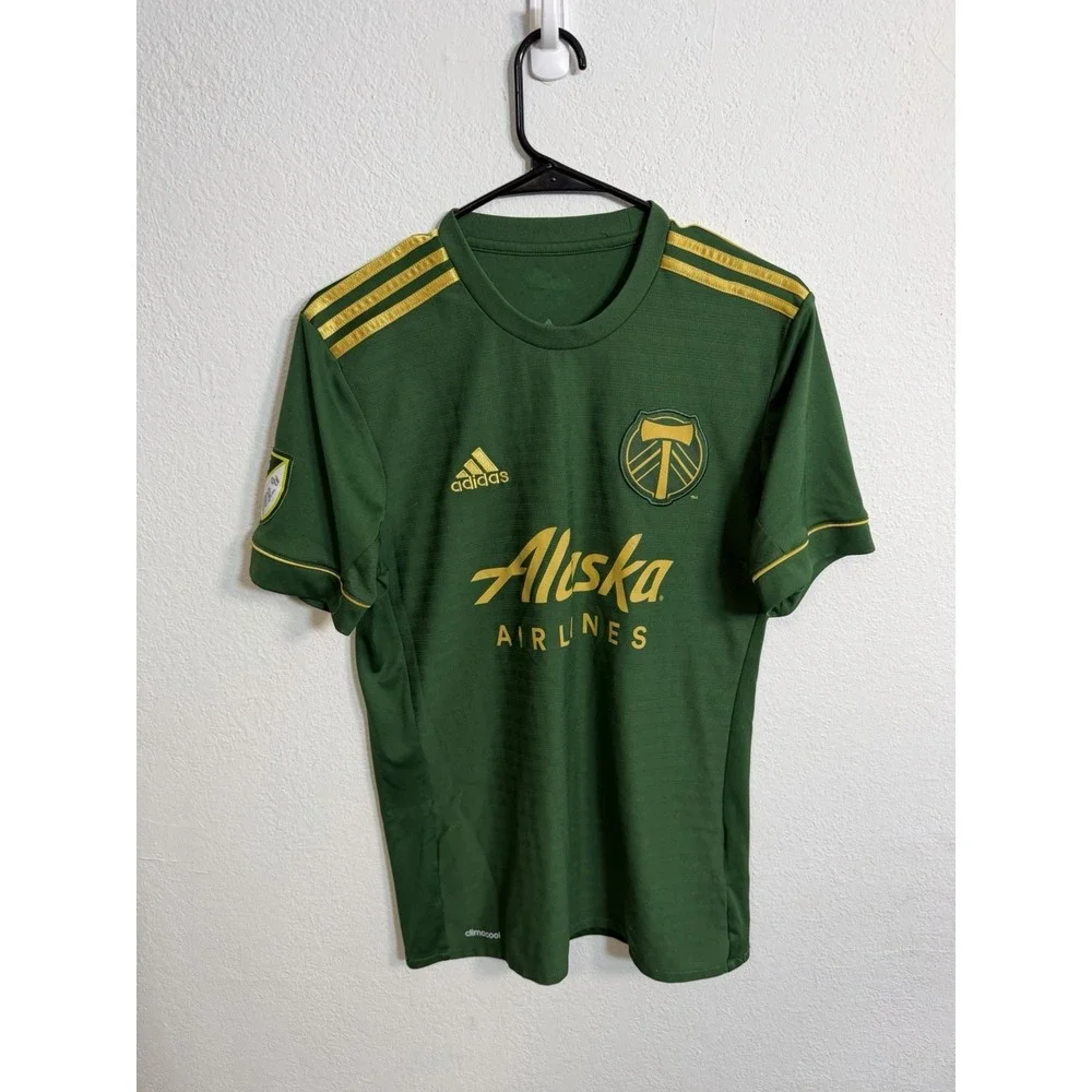 Adidas Portland‎ Timbers Men's JERSEY Signed MLS Green Soccer Size Small